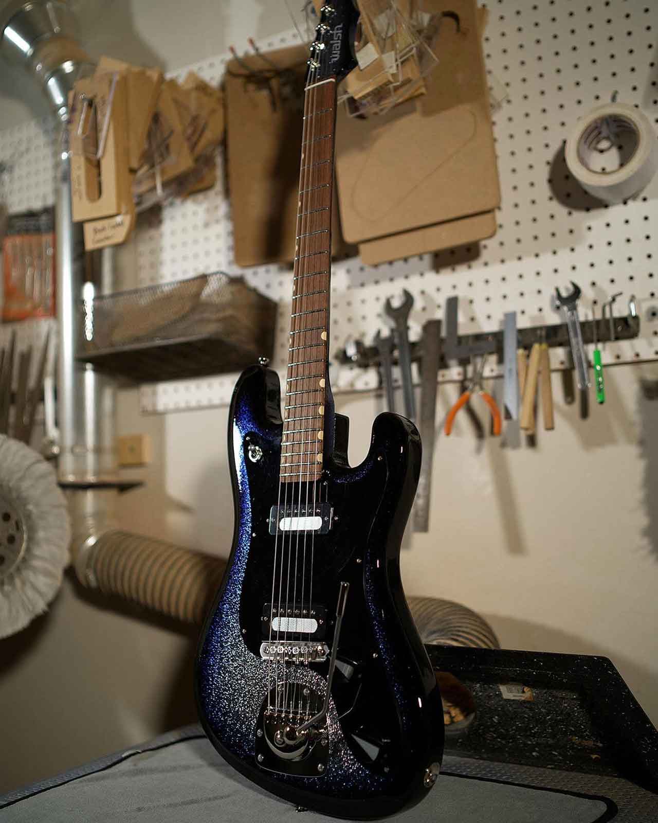 Walsh Guitars Osmé Black & Blue Burst Sparkle 2020 For Sale