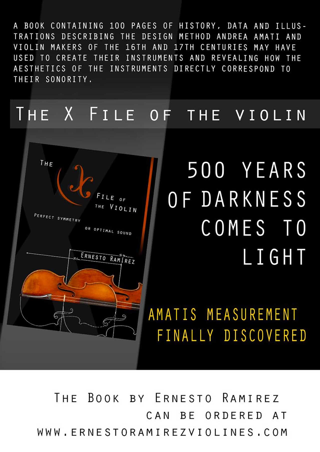 Ernesto Ramirez Luthier Book The X File of the Violin