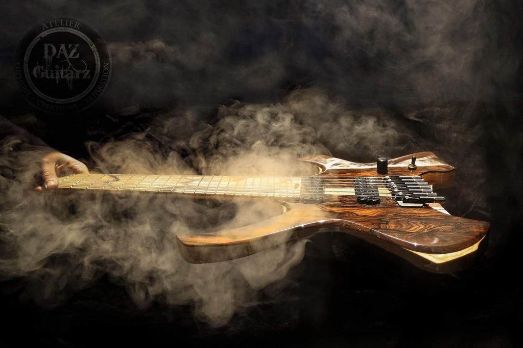 Daz Guitarz Minotorium Custom 7 string multiscale Ziricote Top
