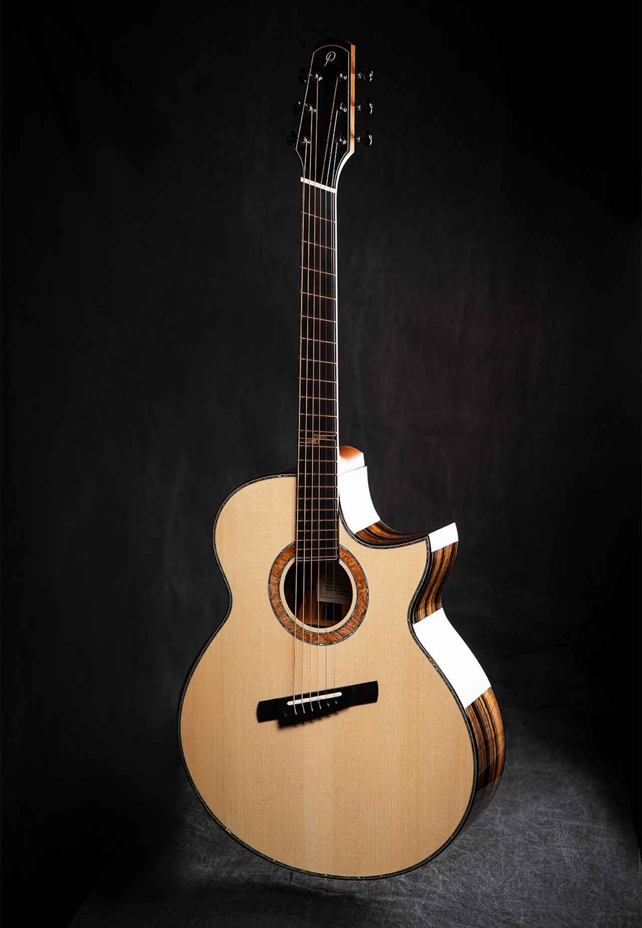 Pellerin Guitars - Jumbo CW Multiscale Figured Crelicam Ebony Adirondack Spruce